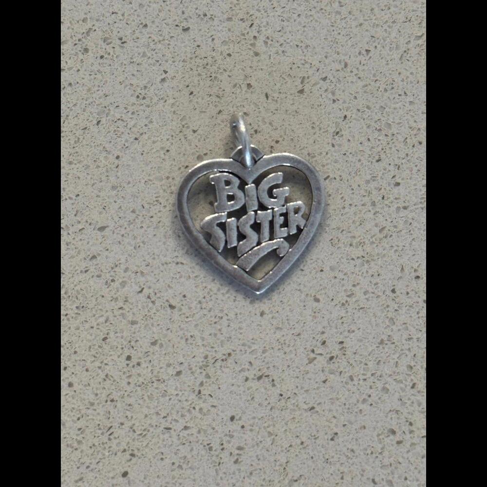 James Avery "Big Sister" Heart Sterling Silver Charm
